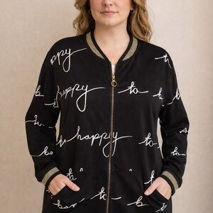 Black Bomber with Script Design